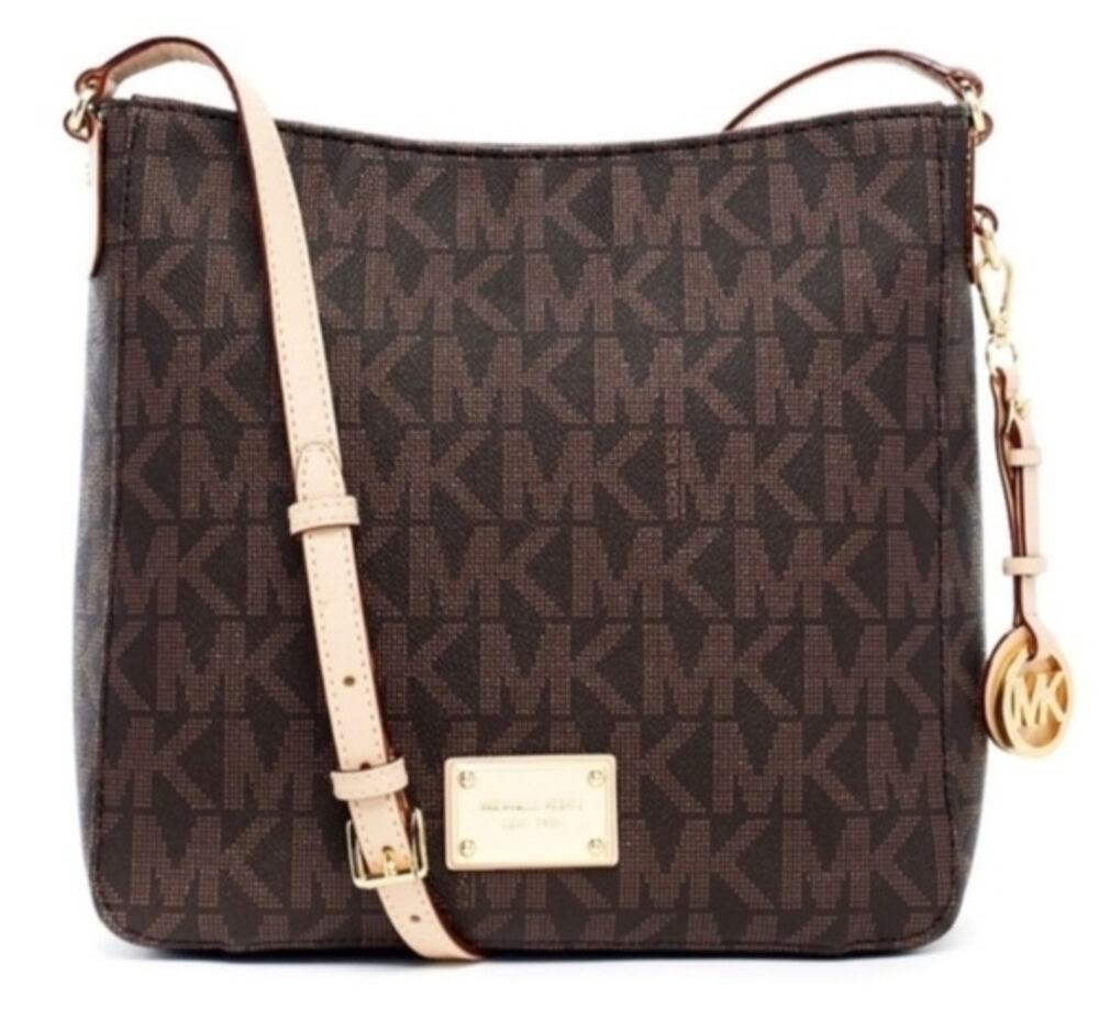 Michael Kors Jet Set Leather Logo Crossbody Messenger Large and Wallet
